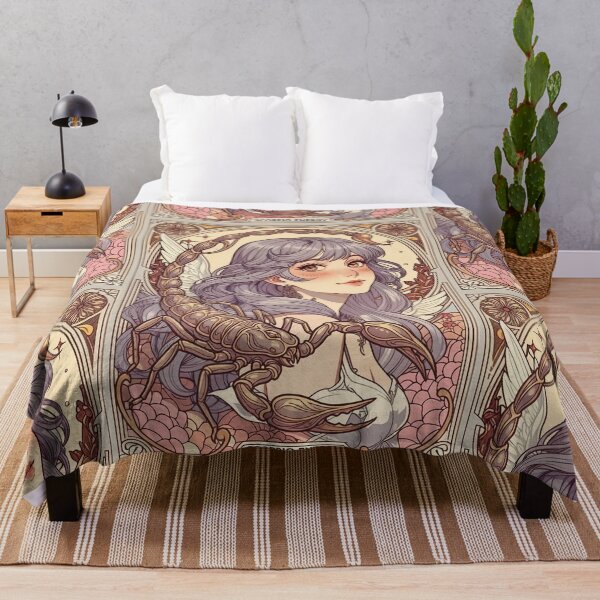 Item preview, Scorpio Energy Anime Goddess | Mystic Zodiac Astrology Art Print designed and sold by RSDigitalPrintDesign.
