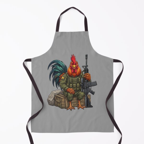 Item preview, Badass Rooster Soldier Sitting on Ammo Crate Military Humor designed and sold by BreezifyDesignStudio.