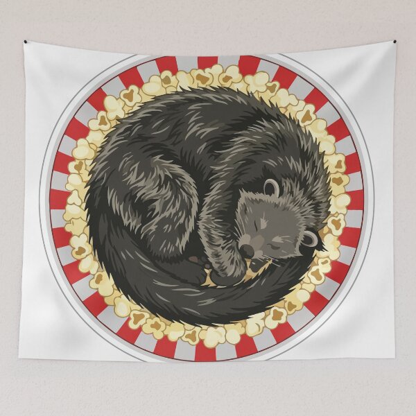 Item preview, Sleeping Binturong Retro Movie Popcorn Bucket designed and sold by Arc2020.