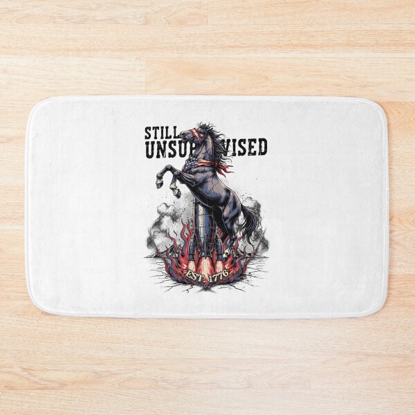Item preview, Still Unsupervised Flag Face Horse Rocket Rider Tee v3 designed and sold by DarylWelsh2024.