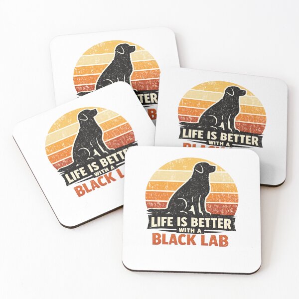 Item preview, Life Is Better With A Black Lab | Vintage Labrador Retriever Dog Lover T-Shirt designed and sold by Goodthingstree.