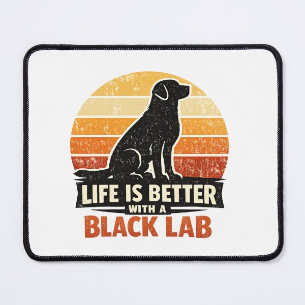 Item preview, Life Is Better With A Black Lab | Vintage Labrador Retriever Dog Lover T-Shirt designed and sold by Goodthingstree.