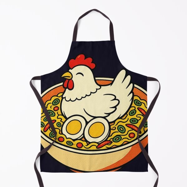 Item preview, Cute Chicken Ramen | Kawaii Noodle Bowl with Egg | Funny Food Illustration designed and sold by Eathusiast.