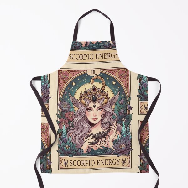 Item preview, Scorpio Energy Anime Goddess | Mystic Zodiac Astrology Art Print designed and sold by RSDigitalPrintDesign.