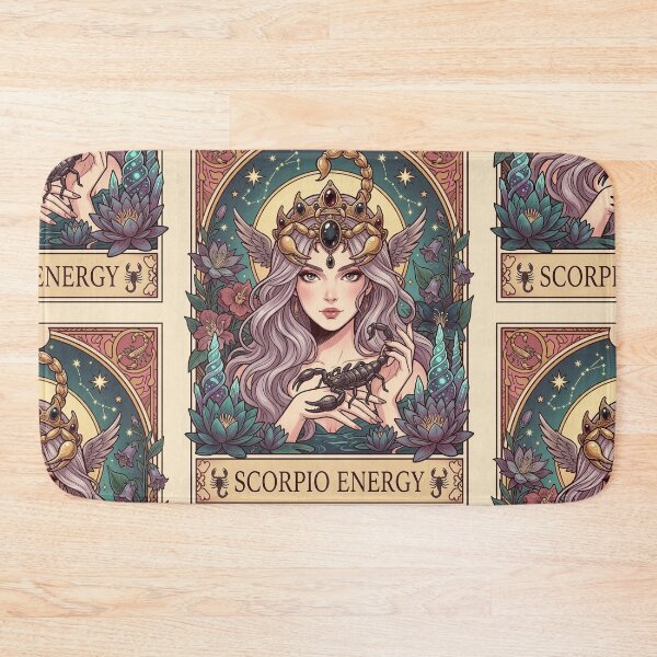 Item preview, Scorpio Energy Anime Goddess | Mystic Zodiac Astrology Art Print designed and sold by RSDigitalPrintDesign.