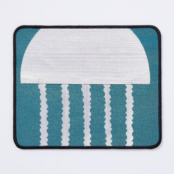 Item preview, Minimalist White Jellyfish on Blue designed and sold by Kristy Carpenter.