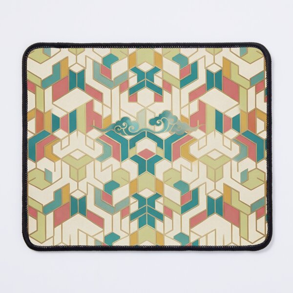 Item preview, Modern Danchong: Vibrant Geometric Cloud Seamless Pattern designed and sold by SOOstudio73.