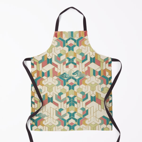 Item preview, Modern Danchong: Vibrant Geometric Cloud Seamless Pattern designed and sold by SOOstudio73.