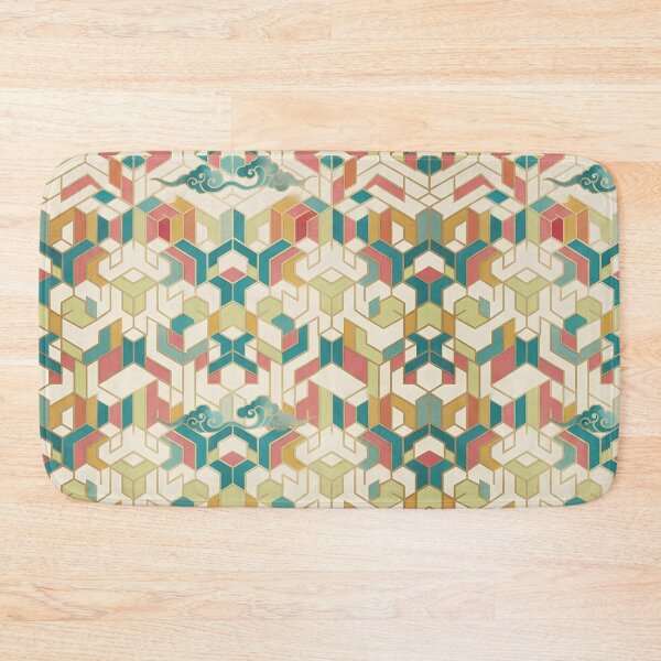 Item preview, Modern Danchong: Vibrant Geometric Cloud Seamless Pattern designed and sold by SOOstudio73.