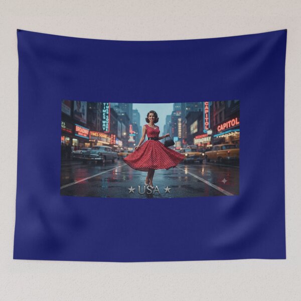 Item preview, ICONIC US ~ POLKA DOT ~ SWING DRESS   ~ THE HERITAGE COLLECTION designed and sold by globetrottergfx.