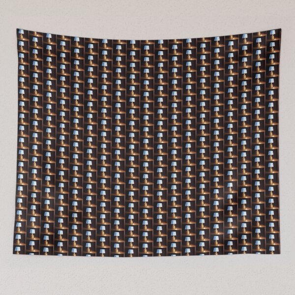 Item preview, Midnight Glow Gold Lamp Art Print designed and sold by KaleChub.