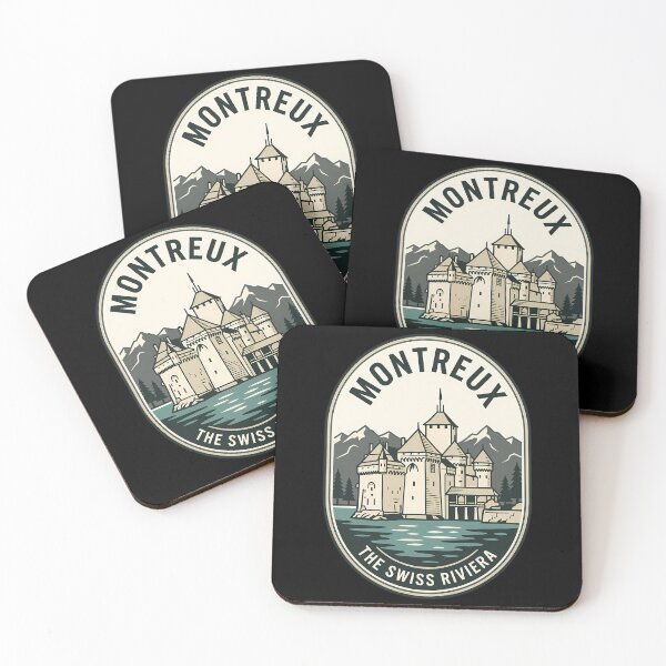 Item preview, Montreux Swiss Riviera Vintage Travel Emblem Castle designed and sold by k3rstman1.