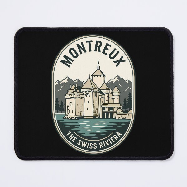 Item preview, Montreux Swiss Riviera Vintage Travel Emblem Castle designed and sold by k3rstman1.