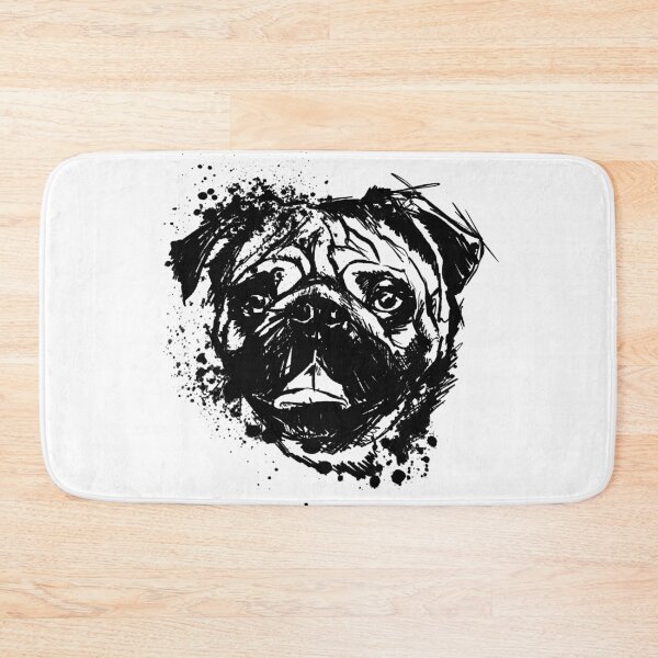 Item preview, Pug Ink Portrait Illustration designed and sold by Inkversed.