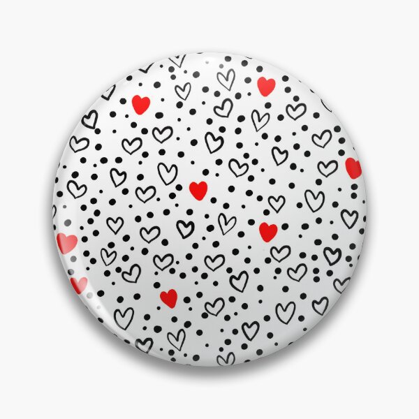 Item preview, Black and Red Hearts Pattern designed and sold by behappyandrelax.