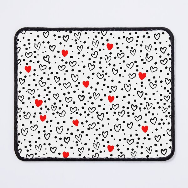 Item preview, Black and Red Hearts Pattern designed and sold by behappyandrelax.