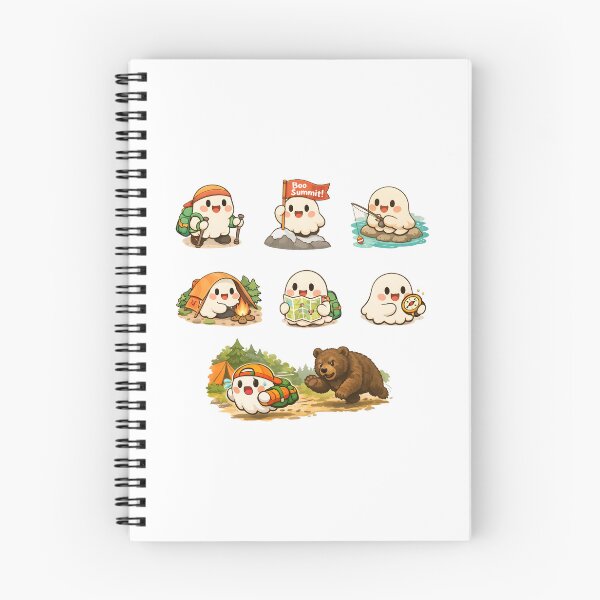 Item preview, Boo Hike Cute Ghost Sticker Pack Spooky Outdoor Hiking Adventure designed and sold by Artycom.
