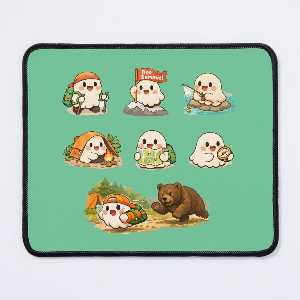 Item preview, Boo Hike Cute Ghost Sticker Pack Spooky Outdoor Hiking Adventure designed and sold by Artycom.