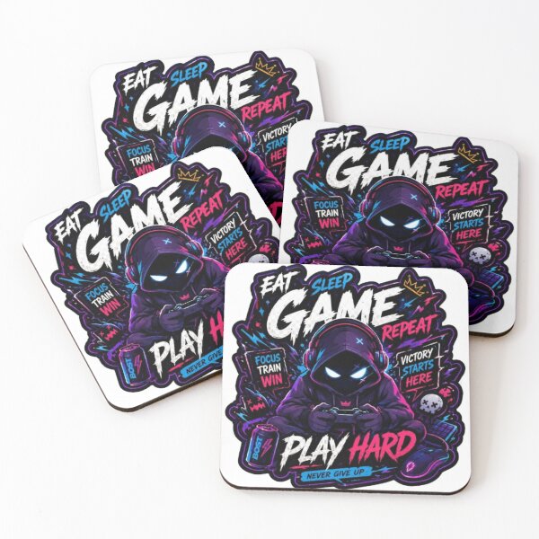 Item preview, Play Hard Gaming Sticker | Neon Gamer Streetwear Graphic Design designed and sold by Stylestickers55.