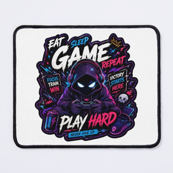 Item preview, Play Hard Gaming Sticker | Neon Gamer Streetwear Graphic Design designed and sold by Stylestickers55.
