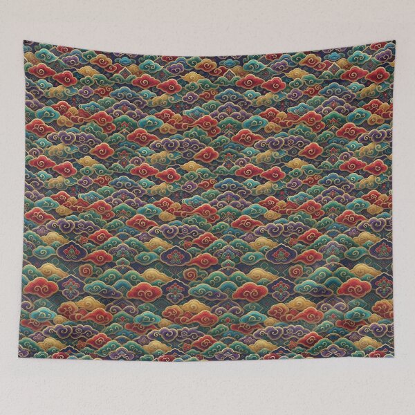 Item preview, Royal Danchong: Glorious Cloud Seamless Pattern designed and sold by SOOstudio73.