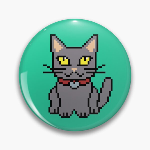 Item preview, Cute Pixel Art Grey Cat | Retro 8-Bit Pixel Art designed and sold by OpenTabsDesigns.