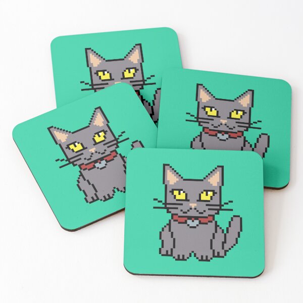 Item preview, Cute Pixel Art Grey Cat | Retro 8-Bit Pixel Art designed and sold by OpenTabsDesigns.
