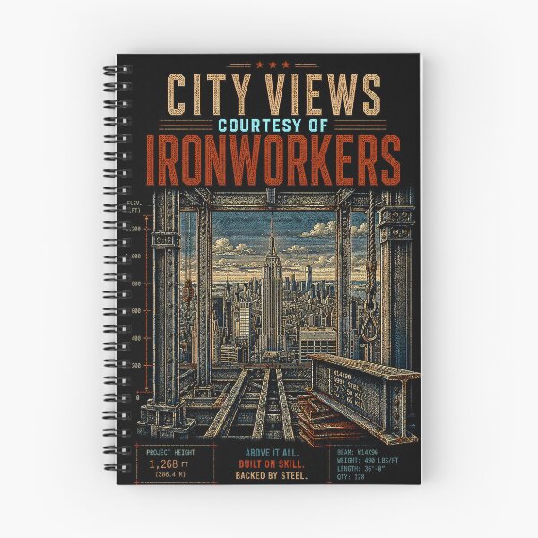 Item preview, Skyscraper Construction City Views Courtesy of Ironworkers designed and sold by RoyalOrderGallery.