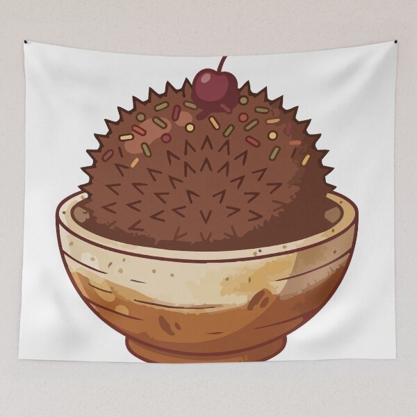 Item preview, Cottagecore Hedgehog Chocolate Dessert Bowl designed and sold by Arc2020.