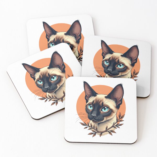Item preview, Siamese Cat Portrait | Blue Eyed Cat designed and sold by WonderWaresGifts.
