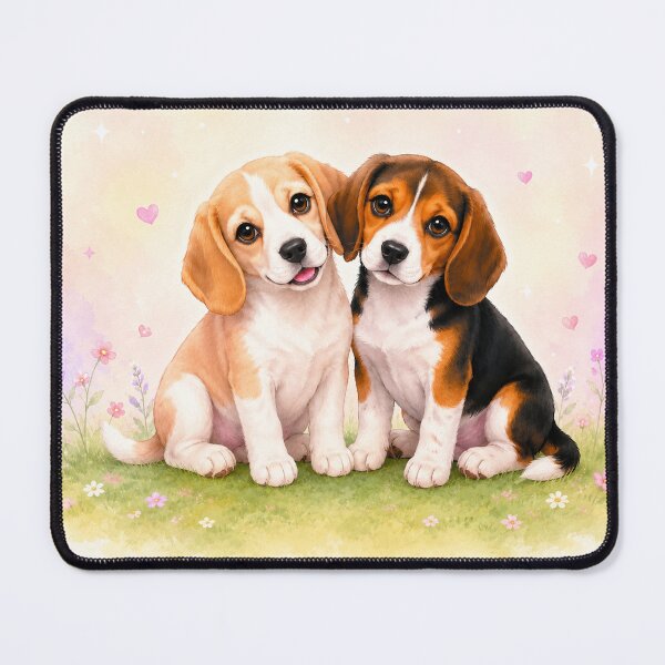 Item preview, beagle pair designed and sold by Orca-Design.