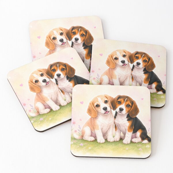 Item preview, beagle pair designed and sold by Orca-Design.