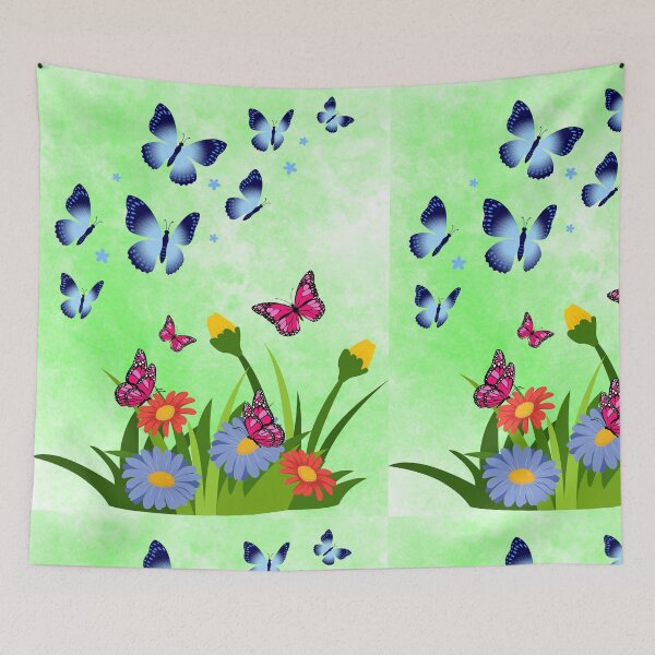 Item preview, Spring Butterfly Wildflower Meadow designed and sold by Black Signal.