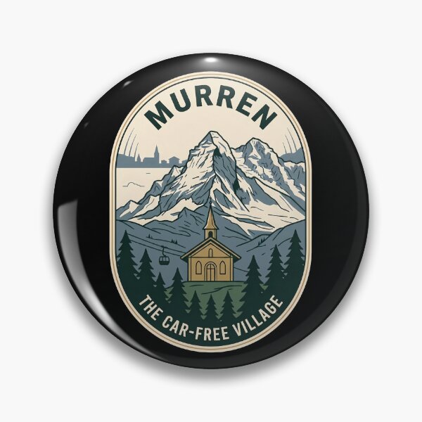 Item preview, Murren Switzerland Car Free Village Vintage Travel Emblem designed and sold by k3rstman1.