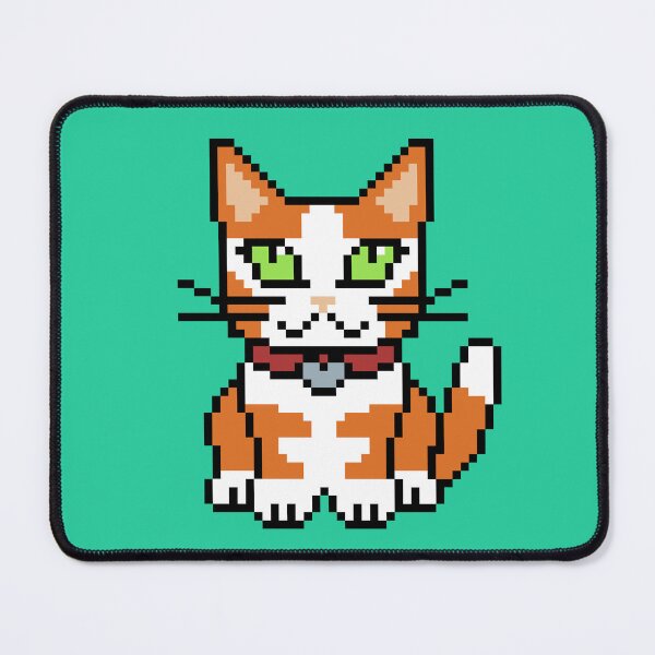 Item preview, Cute Pixel Art Orange And White Cat | Retro 8-Bit Pixel Art designed and sold by OpenTabsDesigns.