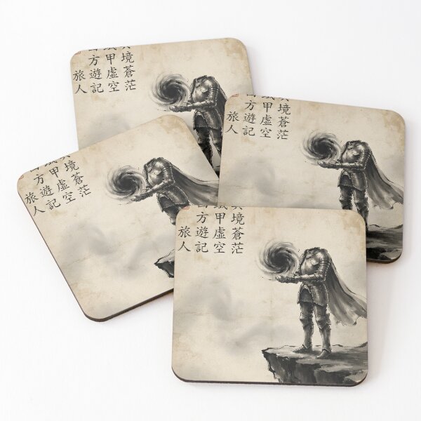 Item preview, The Knight of the Empty Void Sumi-e Ink Wash designed and sold by DuckOddity.