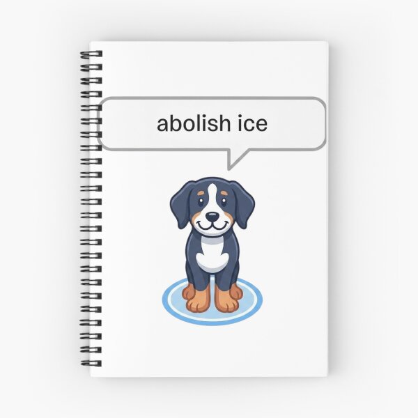 Item preview, Abolish ICE Cute Protest Dog – Minimalist Political Puppy Cartoon Graphic for Animal Lovers designed and sold by Charonde.
