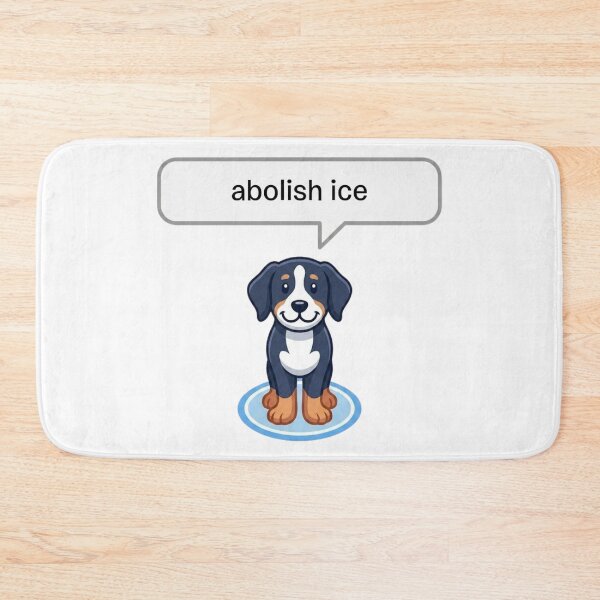 Item preview, Abolish ICE Cute Protest Dog – Minimalist Political Puppy Cartoon Graphic for Animal Lovers designed and sold by Charonde.
