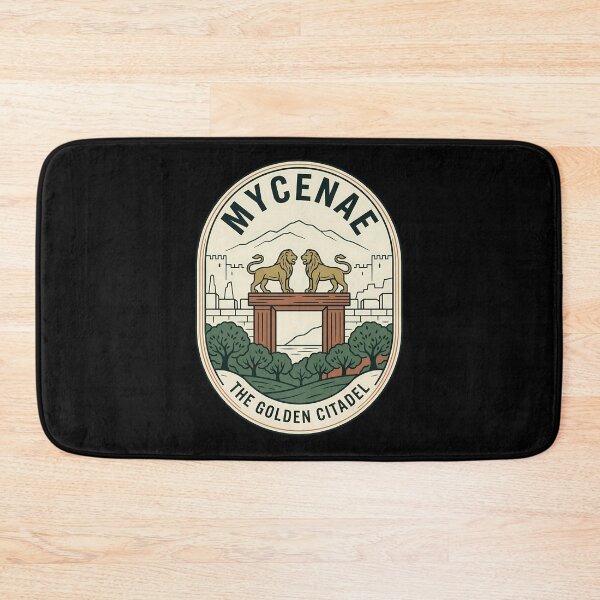 Item preview, Mycenae Ancient Greece Lion Gate Vintage Travel Emblem designed and sold by k3rstman1.