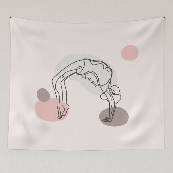 Item preview, Wheel Pose - Yoga Line Art Series designed and sold by TheThankfulTyne.