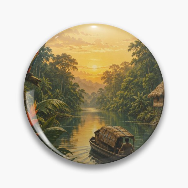 Item preview, Peru Amazon Jungle travel poster  designed and sold by Tienda-Vane.