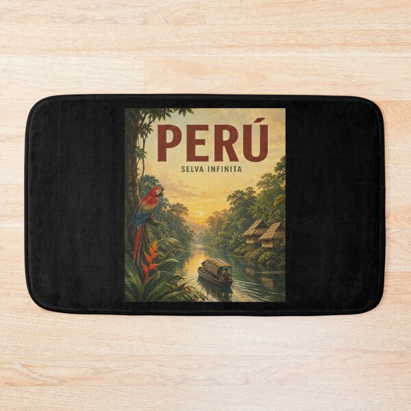 Item preview, Peru Amazon Jungle travel poster  designed and sold by Tienda-Vane.