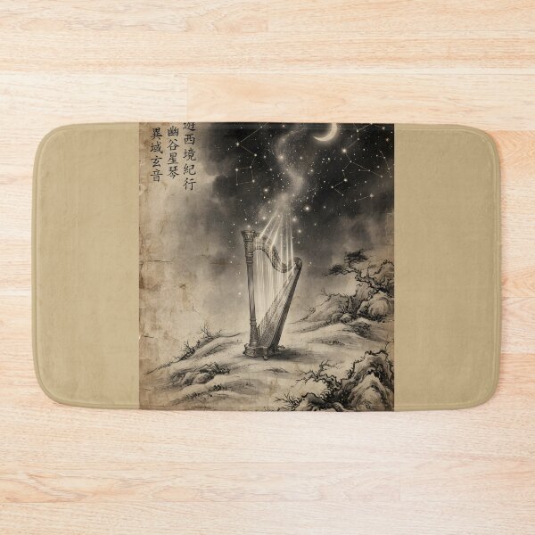 Item preview, The Harp of Starlit Echoes Sumi-e Ink Wash designed and sold by DuckOddity.