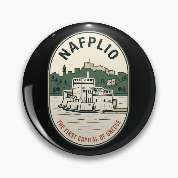 Item preview, Nafplio First Capital Greece Vintage Travel Emblem designed and sold by k3rstman1.