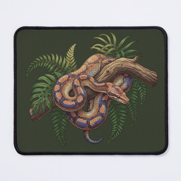 Item preview, Iridescent Rainbow Boa with Tropical Ferns designed and sold by BirdsnStuff.