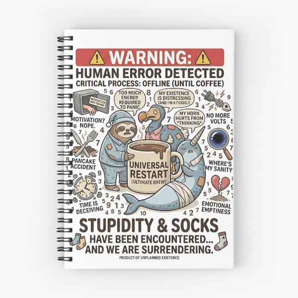Item preview, Human Error Detected Coffee Lover Graphic T-Shirt – Funny Morning Struggle Apparel designed and sold by Teepographystore.