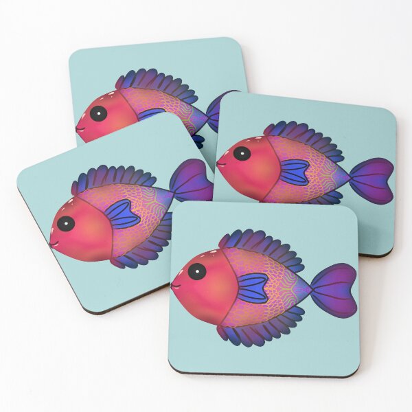 Item preview, Colorful Tropical Fish | Cute Vibrant Ocean Sea Life Cartoon T-Shirt designed and sold by HopeAndHustle.