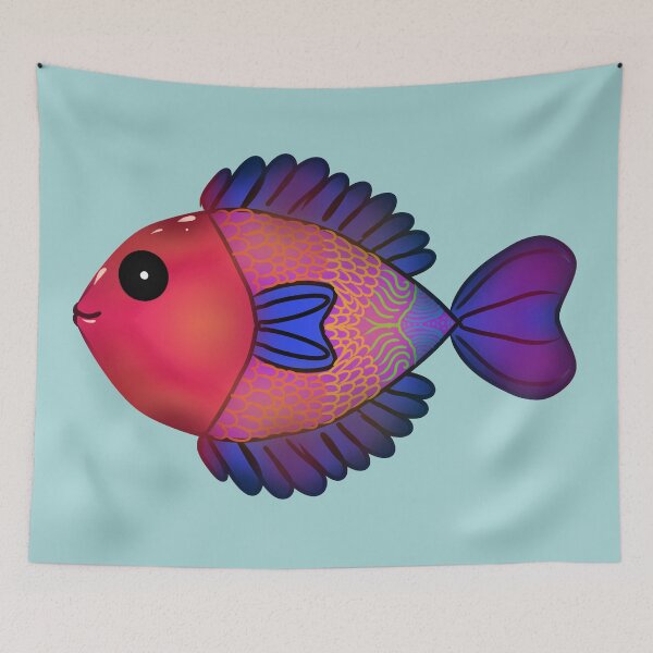 Item preview, Colorful Tropical Fish | Cute Vibrant Ocean Sea Life Cartoon T-Shirt designed and sold by HopeAndHustle.