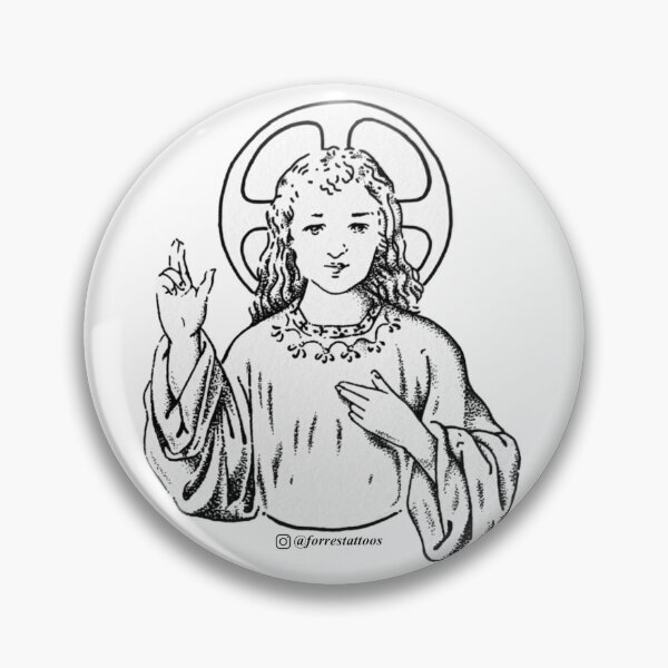 Artikelvorschau, Mittelalterliche Radierung, Pointillismus, Punktmalerei, Religiöse Bildsprache entworfen und verkauft von forrestattoos.