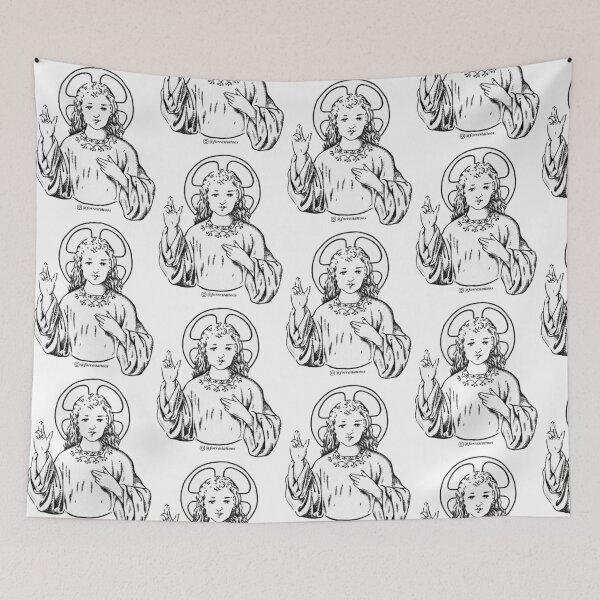 Item preview, Medieval Etching Pointillism Dotwork Religious Imagery designed and sold by forrestattoos.